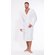 Men's White Plush Soft Warm Fleece Bathrobe with Hood, Comfy Men's Robe-Robemart.com