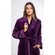 Super Soft Purple Lightweight Plush Shawl Short Women's Robe-Robemart.com