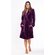 Super Soft Purple Lightweight Plush Shawl Short Women's Robe-Robemart.com