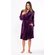 Super Soft Purple Lightweight Plush Shawl Short Women's Robe-Robemart.com