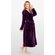 Super Soft Purple Plush Hooded Women's Robe-Robemart.com