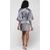 Classic Gray Satin Kimono Short Robe-Robemart.com