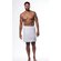 100% Cotton Men White Terry Velour Cloth Body Wrap, Bath Towel Wrap-Robemart.com