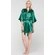 Lush Meadow Emerald Green Satin Kimono Short Robe-Robemart.com