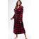 Super Soft Redplaid Plush Hooded Women's Robe-Robemart.com
