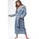 Super Soft Blue Plaid Plush Hooded Women's Robe-Robemart.com