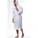 Waffle Hooded Long Robe Square Pattern White-Robemart.com