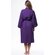 Waffle Kimono Purple Long Robe Square Pattern-Robemart.com