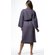 Waffle Kimono Charcoal Long Robe Square Pattern-Robemart.com