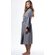 Waffle Kimono Gray Long Robe Square Pattern-Robemart.com