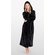Super Soft Black Plush Hooded Women's Robe-Robemart.com