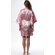 Pink Satin Kimono Short Robe-Robemart.com