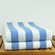 30" x 60" - 1.25 lbs/each - 100% Turkish Cotton Light Blue Cabana Striped Luxurious Pool / Beach Towels-Robemart.com