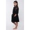 Black Waffle Kimono Kid's Robe-Robemart.com