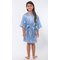 Airy Blue Satin Kimono Kid's Robe-Robemart.com