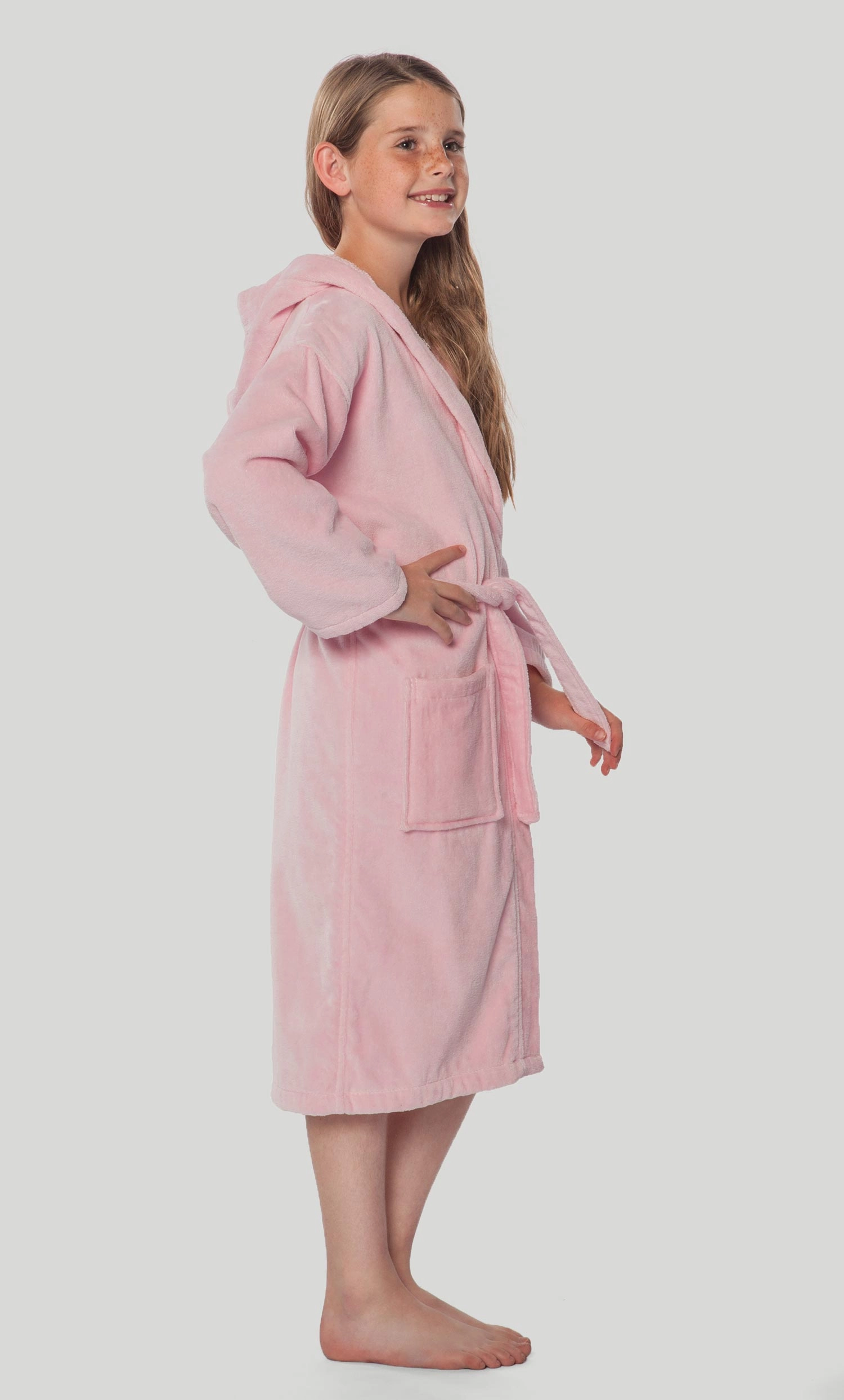 Kids Robes :: Terry Kids Robes :: 100% Turkish Cotton Pink Hooded