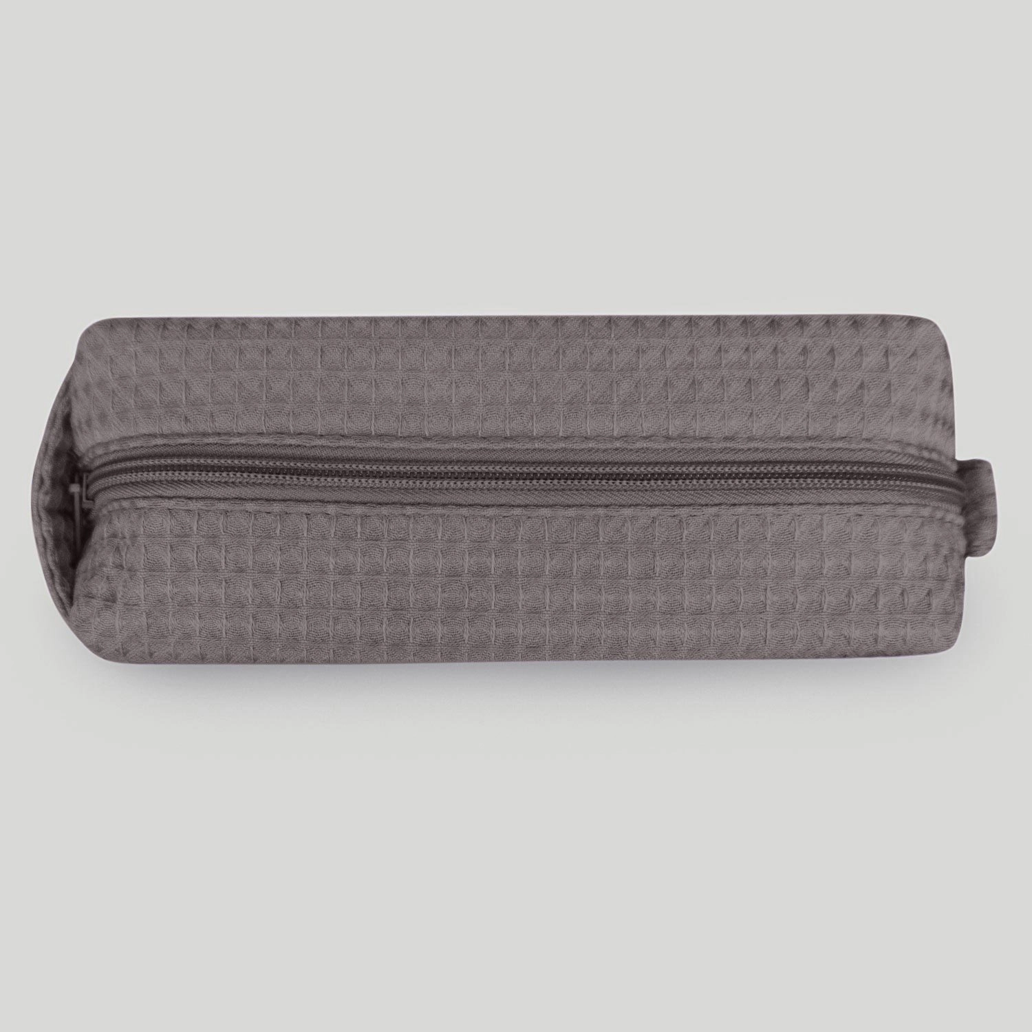 Gray Waffle Small Makeup Bag-Robemart.com