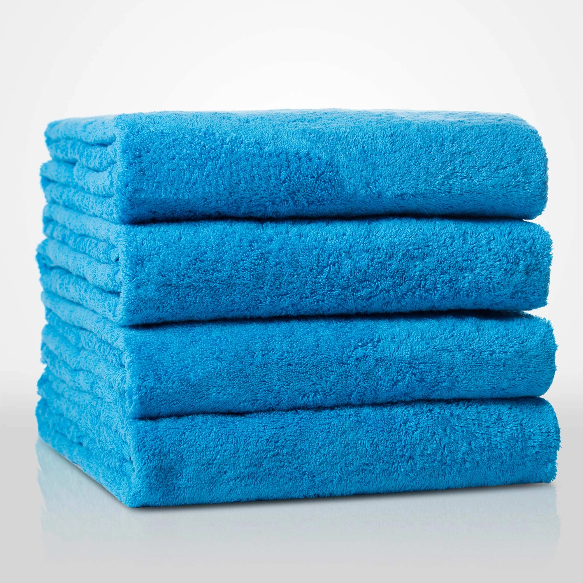 35"x 60" - 100% Turkish Cotton Turquoise Terry Bath Towel-Robemart.com