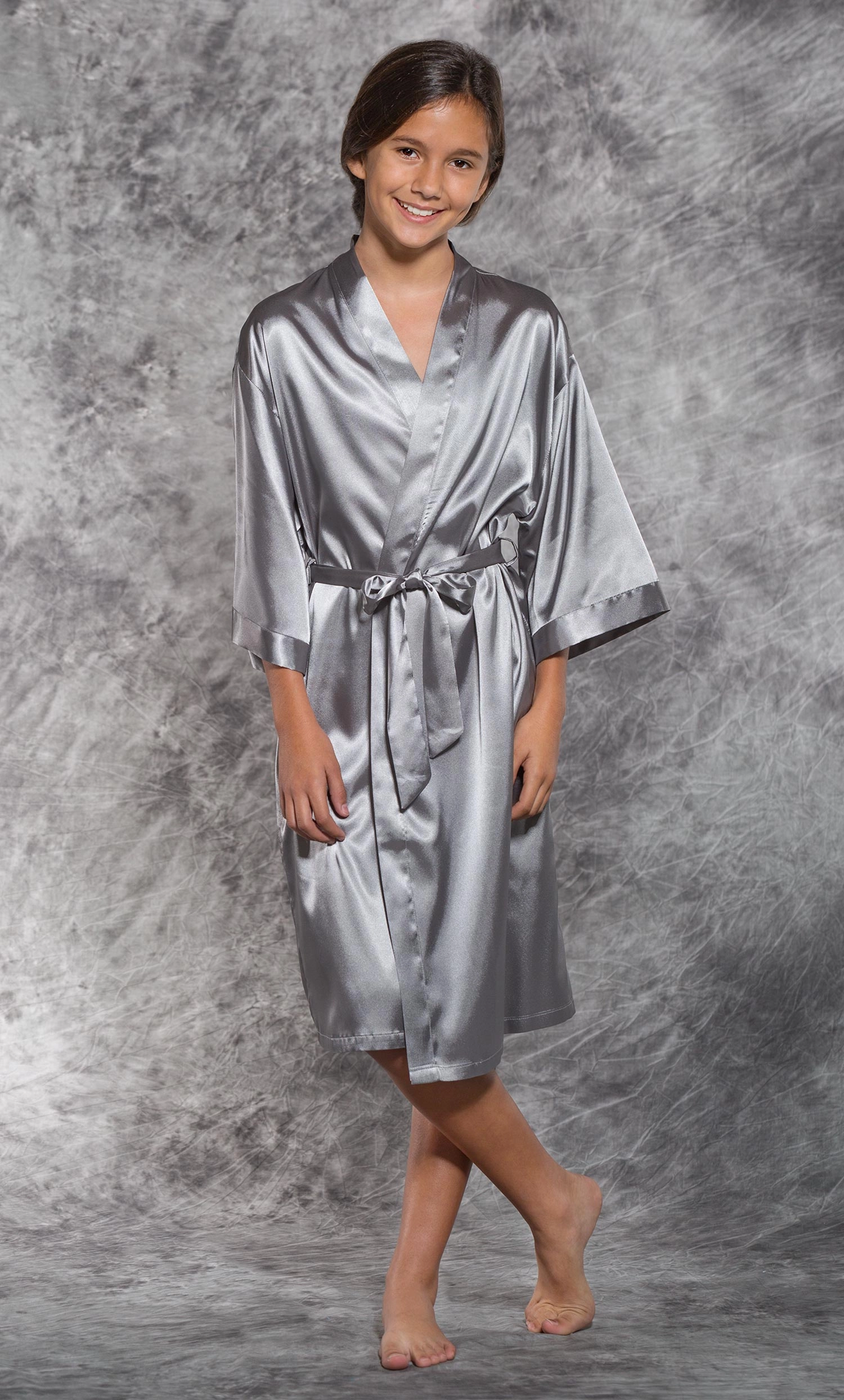 Gray 2025 satin robe