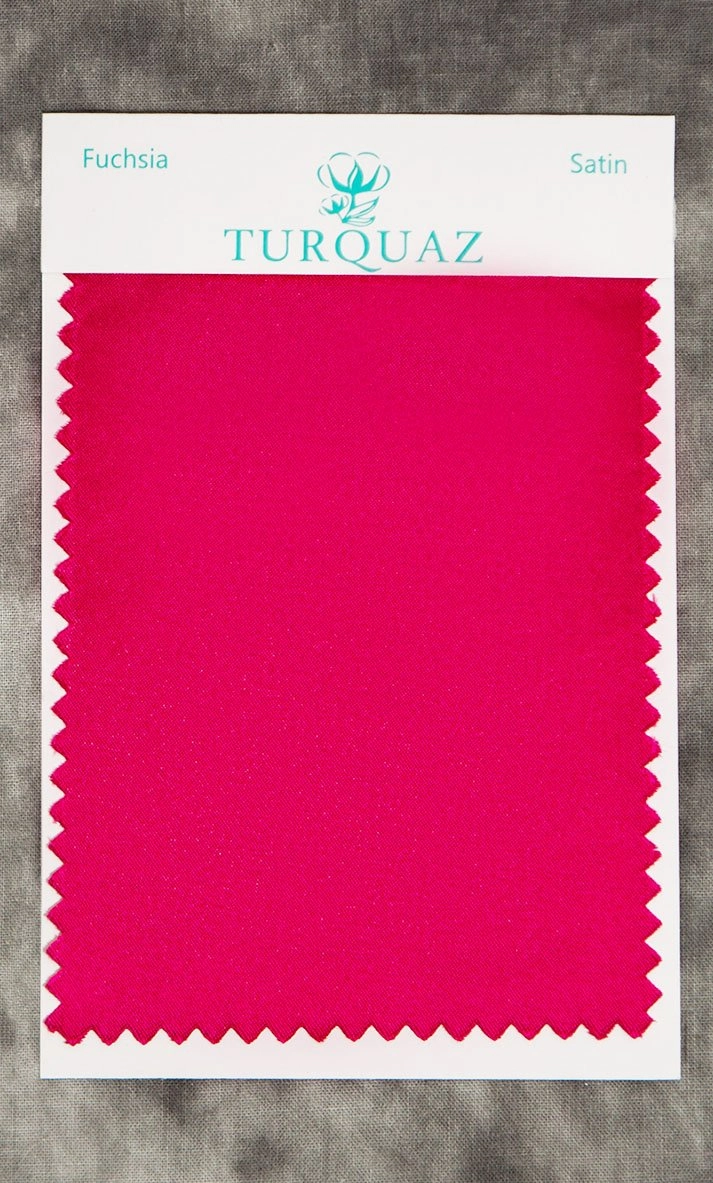 Fuchsia Satin Fabric Swatch - Free Shipping-Robemart.com