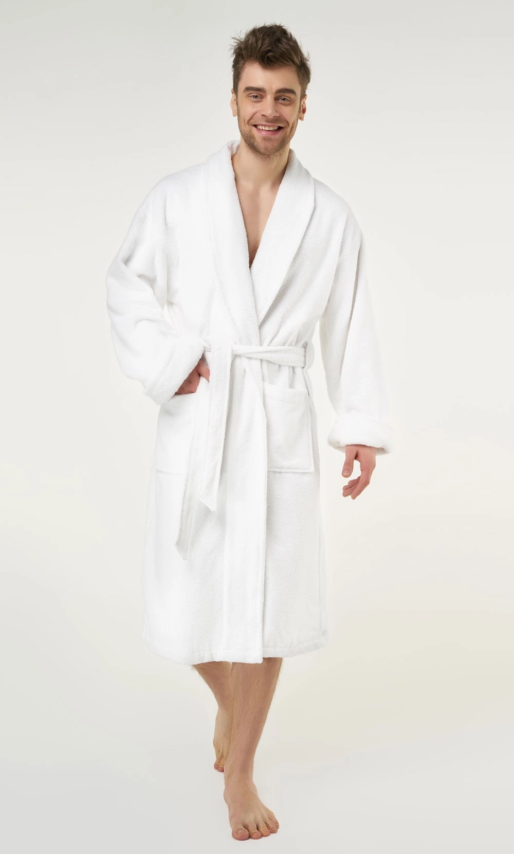 Men :: Robes :: Terry Cloth Robes :: 100% Turkish Cotton White