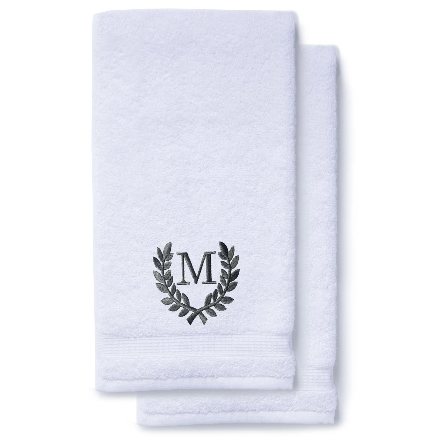 Black and gray online hand towels