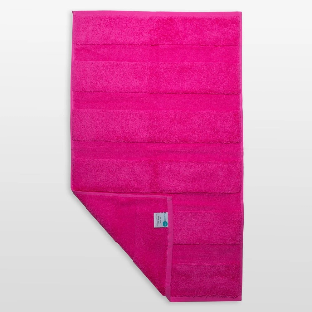 100% Turkish Cotton Fuchsia Terry Bath Mat-Robemart.com