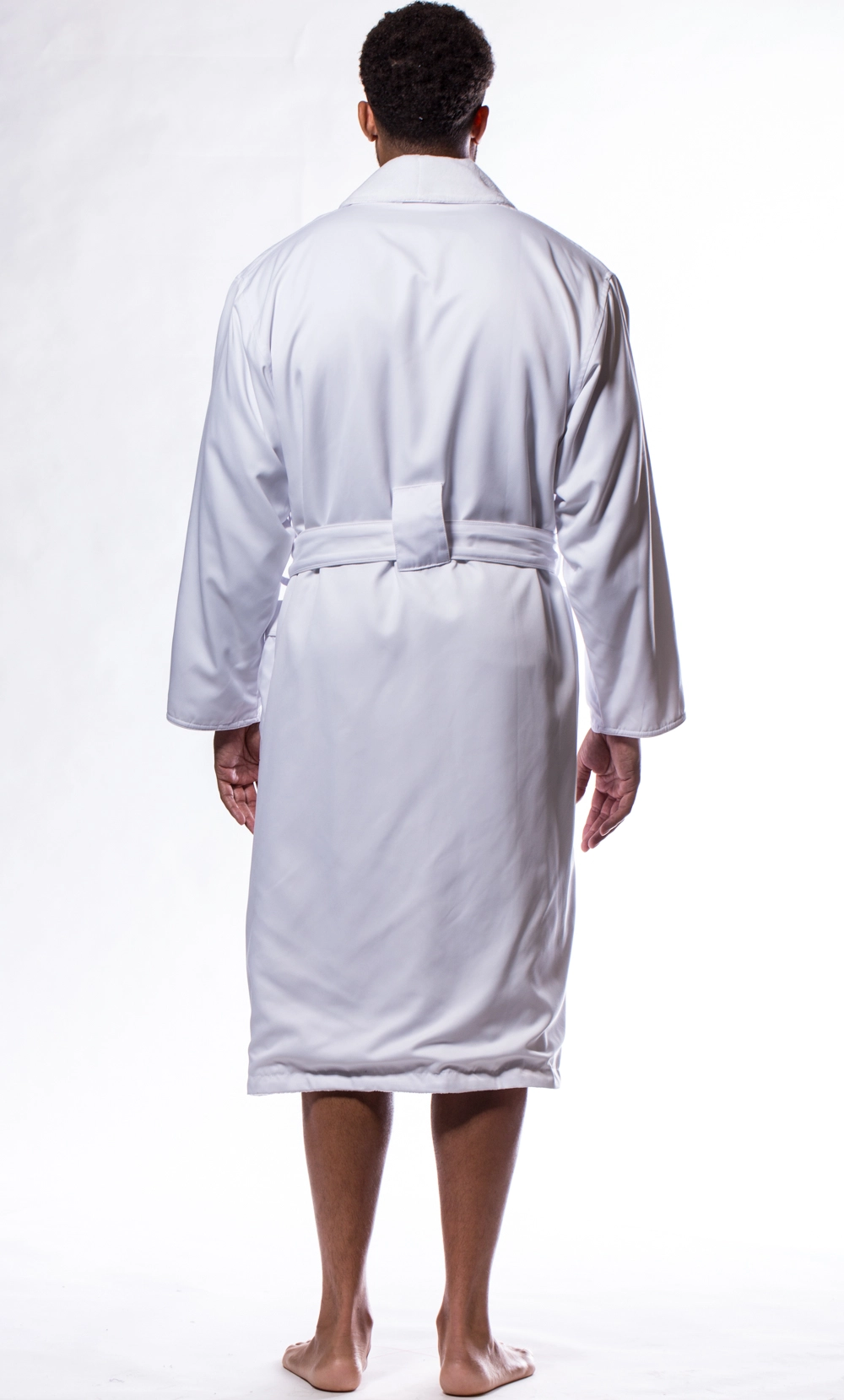 Luxury Microfiber Plush Lined Robe White-Robemart.com