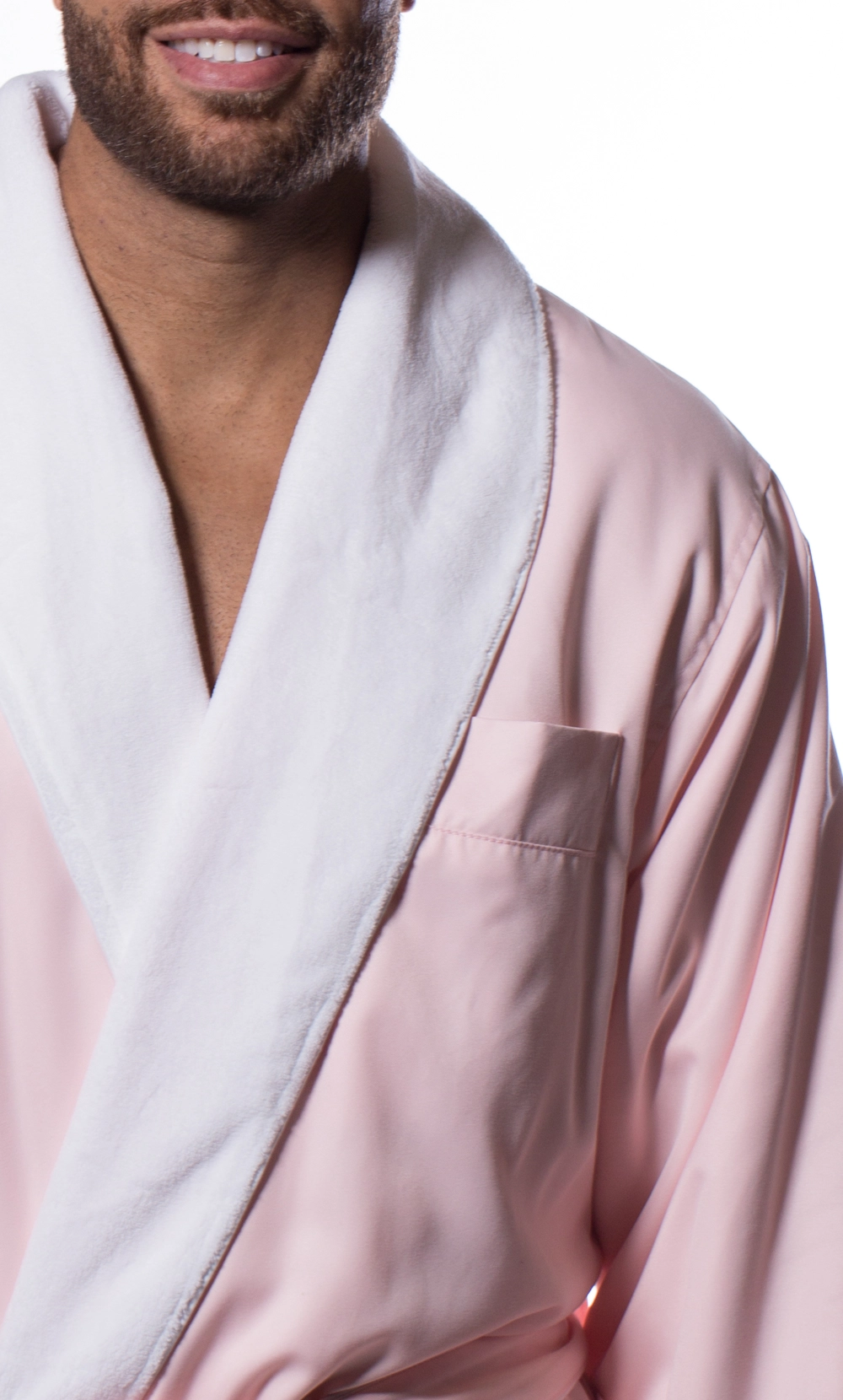 Luxury Microfiber Plush Lined Robe Pink-Robemart.com